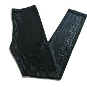 Hallhuber reptile print leggings sz L stretchy minimalist contemporary